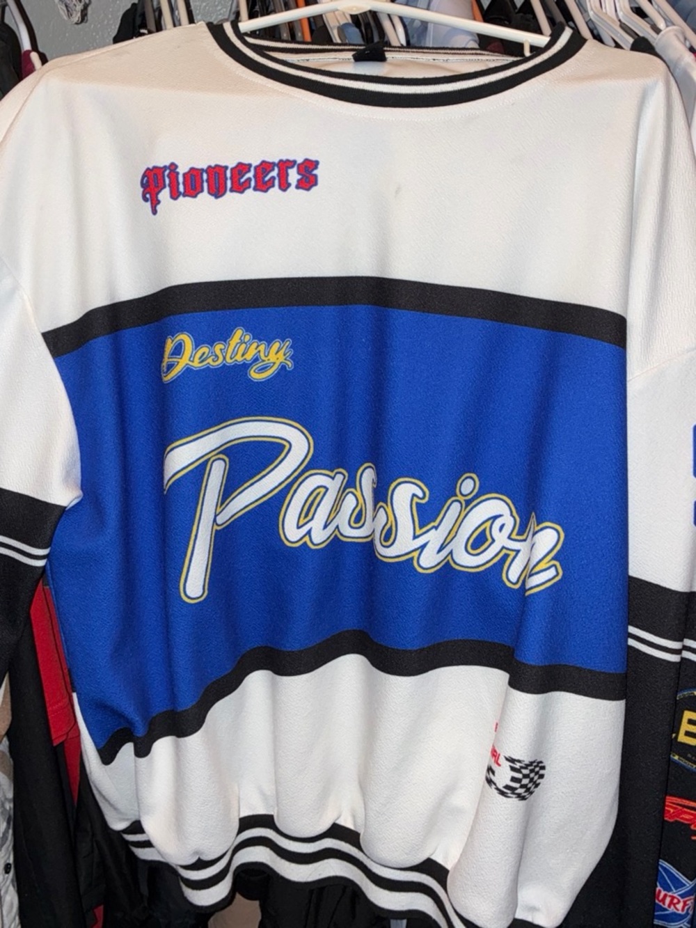 Passion Destiny Pioneers Colorblock Pullover Jacket - White/Blue/Black